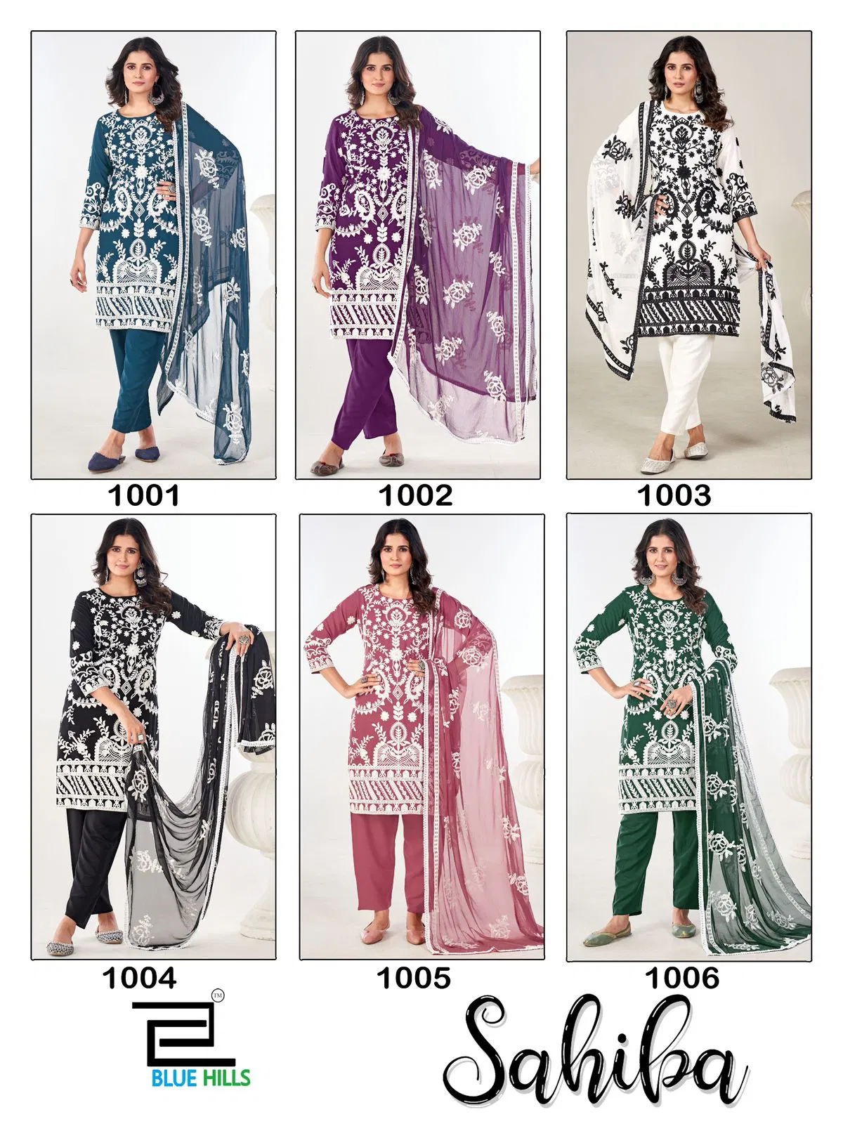 Sahiba By Blue Hills Rayon Heavy Work Designer Kurti With Bottom Dupatta Wholesale Online